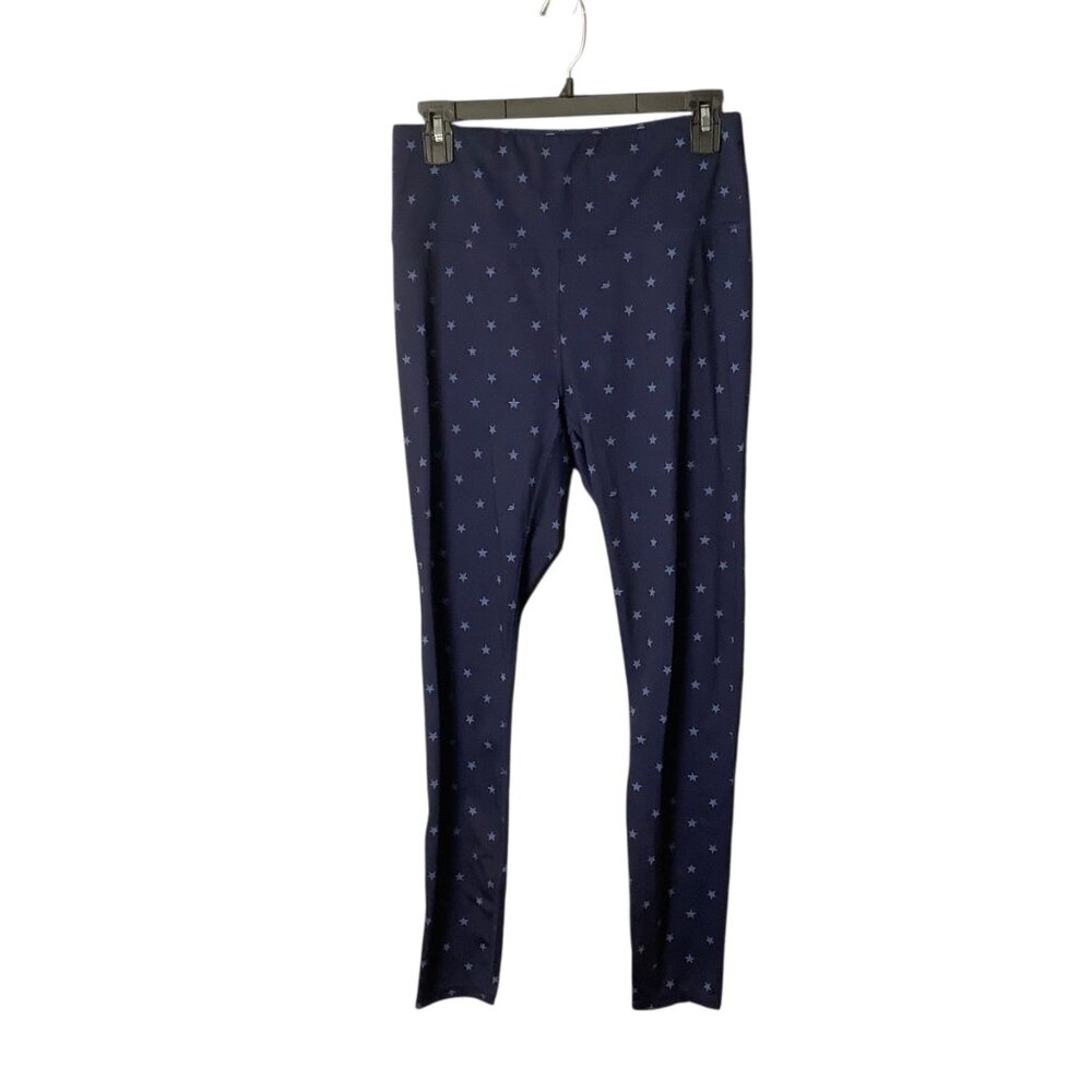 Fabletics UltraCool Navy Star‎ Print Leggings Women Medium Ultra Cool